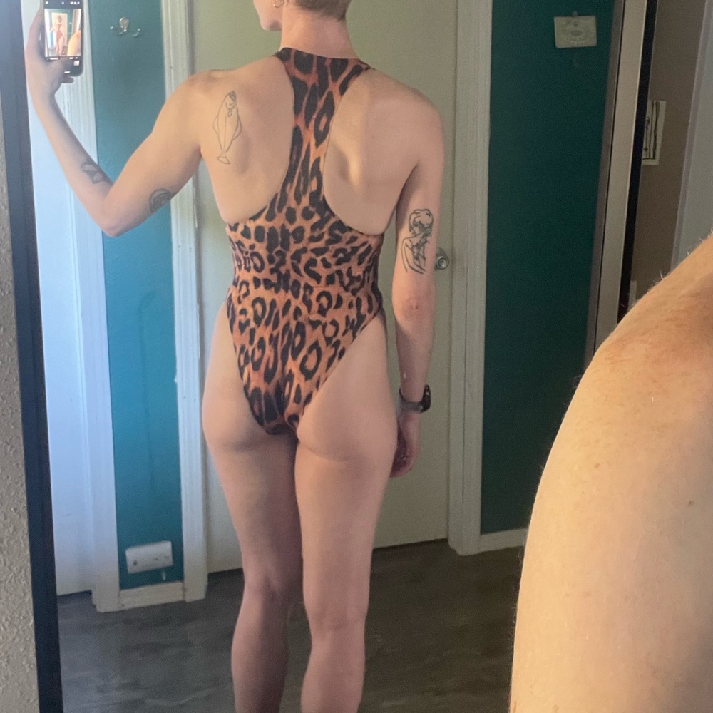 NWOT We Are Hah Leopard Swim or Bodysuit - Picture 3 of 9